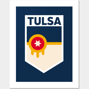 Tulsa, Oklahoma City Flag Emblem Posters and Art